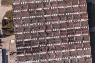 aerial view of the factory roof top