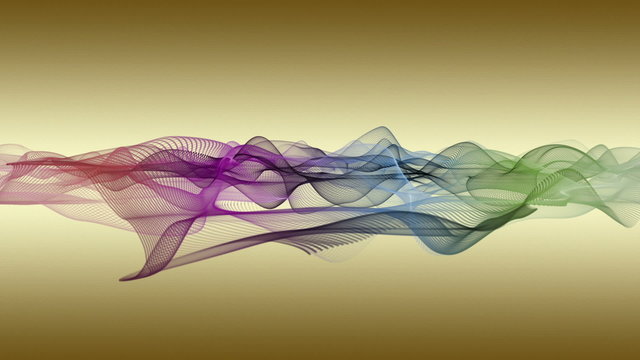 fantastic animation - wave object in motion – loop HD
