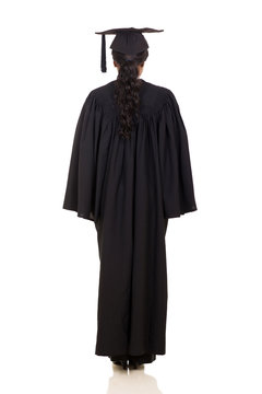 Back View Of African Female Graduate