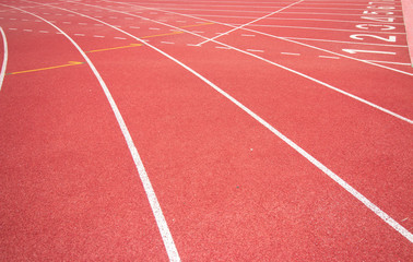 Fototapeta premium Running track in stadium.