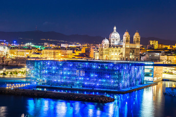 Obraz premium Saint Jean Castle and Cathedral de la Major in Marseille