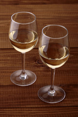 Glasses of white wine