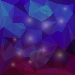 Abstract bright polygonal triangular background with lights