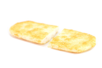 Cracker isolated on white background