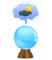 Weather forecasting using a crystal ball