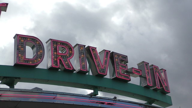 Drive In Diner Neon Sign From The 50s