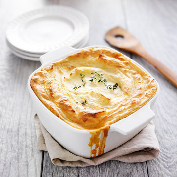 homade Shepherd's Pie in casserole dish