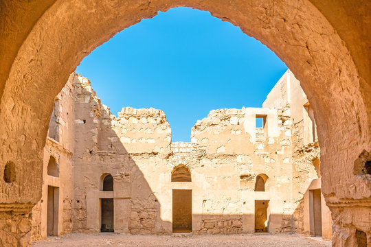 Qasr Kharana in present-day eastern Jordan