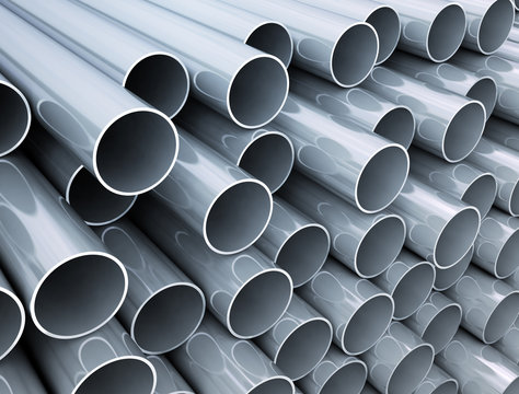 Stack of metal pipes