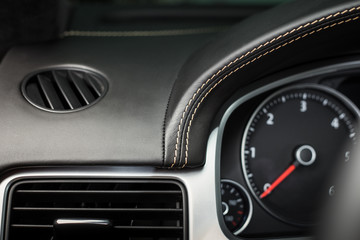Fototapeta na wymiar Close up interior modern car