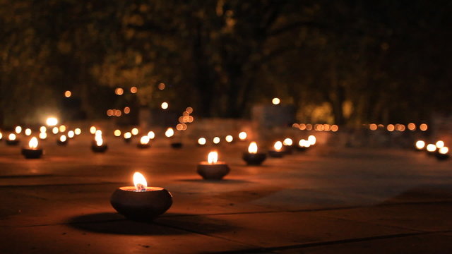 Group of burning candles