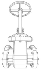 Vector industrial equipment oil and gas valve. EPS 10. Tracing