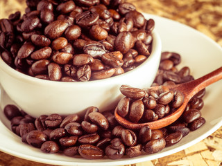 Coffee with filter effect retro vintage style