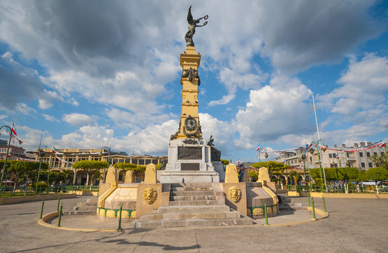 Plaza Libertad monument in El Salvador downtown