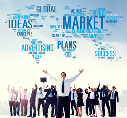 Market Plans Ideas Advertising Business Strategy Concept