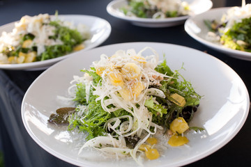 Mixed Organic Greens with Romano Cheese and Yellow Carrots