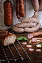 Home Country sausage with rye bread