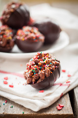 Homemade Chocolate Eggs with Rice and Wheat Cereal