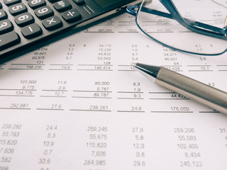 Stock Market Finance Account Report on the desk.