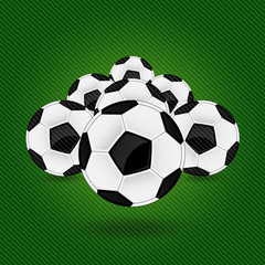 vector illustration of soccer balls