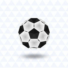 soccer ball - vector illustration in low poly style