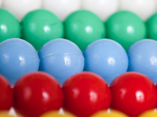 Close up of an old colorful abacus, selective focus