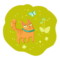 cat. hand drawn illustration