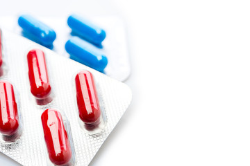 Pills in blister pack closeup