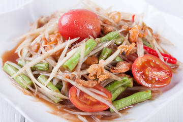 Somtum, papaya salad delicious food in thailand