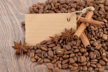 coffee beans and blank