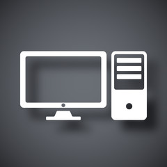 Vector desktop computer icon