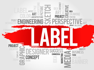 LABEL word cloud concept