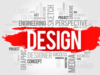 Fototapeta premium DESIGN word cloud concept