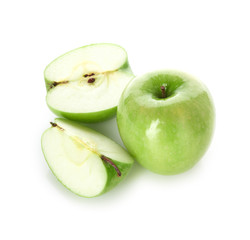 Green apple, isolated on white background
