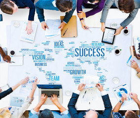 Success Growth Vision Ideas Team Business Plans Connect Concept