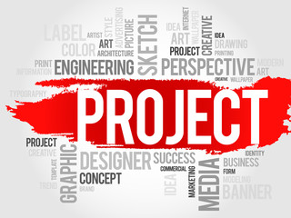 PROJECT word cloud, business concept