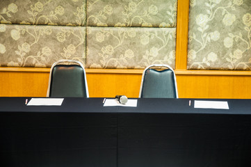 detail shot of a meeting room