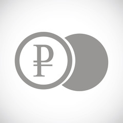 Rouble coin black icon