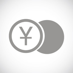 Yen coin black icon