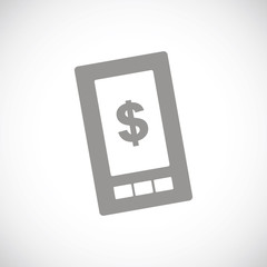 Dollar phone black icon