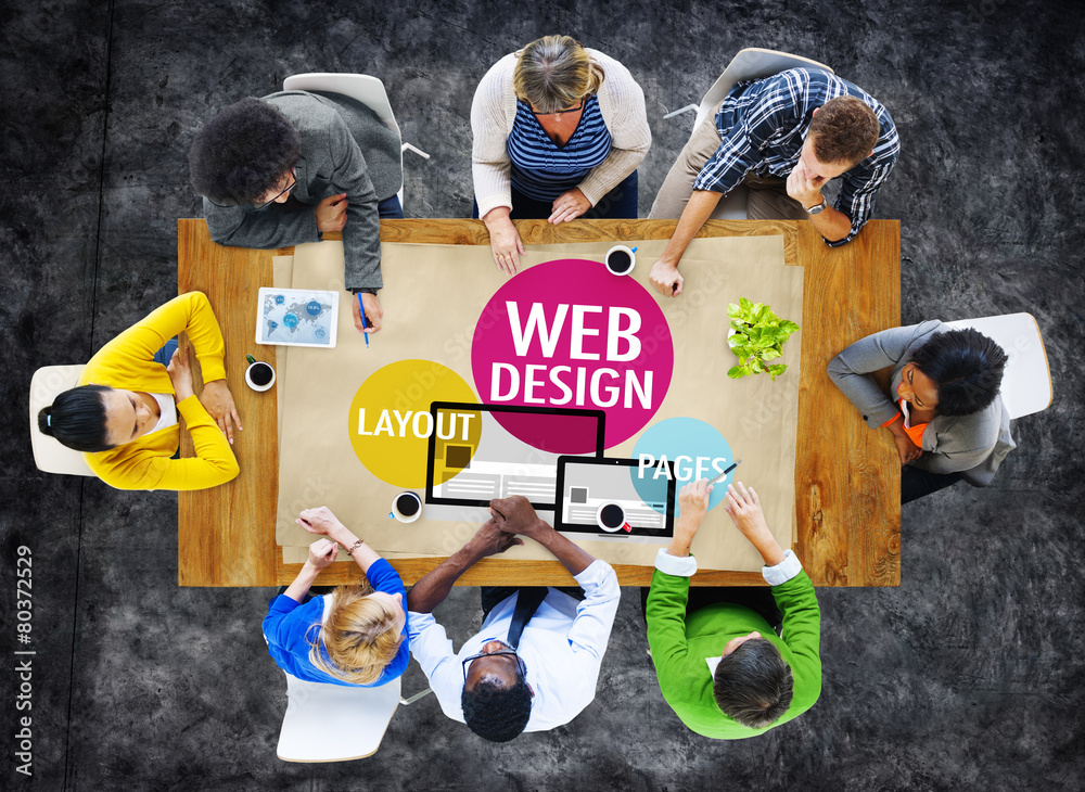 Poster web design content creative website responsive concept - Posters