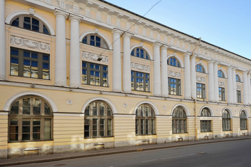 the house on the Rossi street in St. Petersburg, Russia