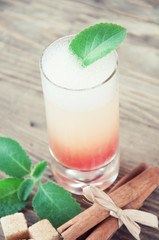 drink in with mint and cinnamon sugar