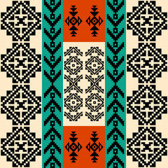 Abstract geometric background with traditional ethnic motifs