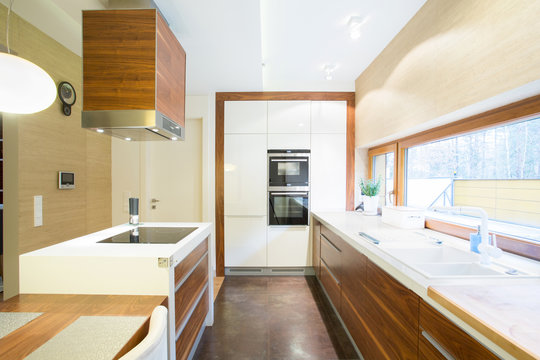 Bright kitchen in modern house
