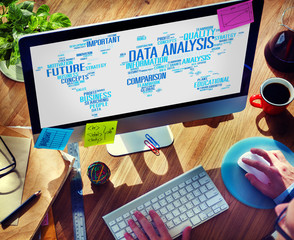 Data Analysis Analytics Comparison Information Concept