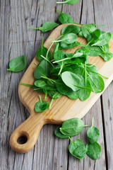 Fresh spinach leaves