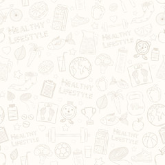 Obraz premium Healthy lifestyle pattern