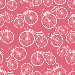 Retro circuit of bicycles pattern