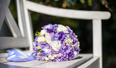 Wedding bouquet outdoors
